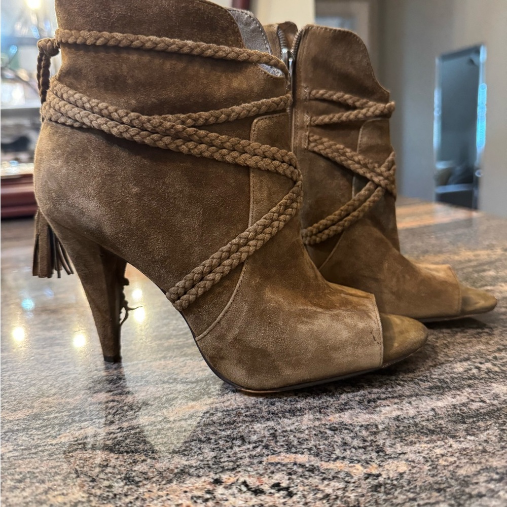 Vince Camuto Brown Suede Heeled Boots